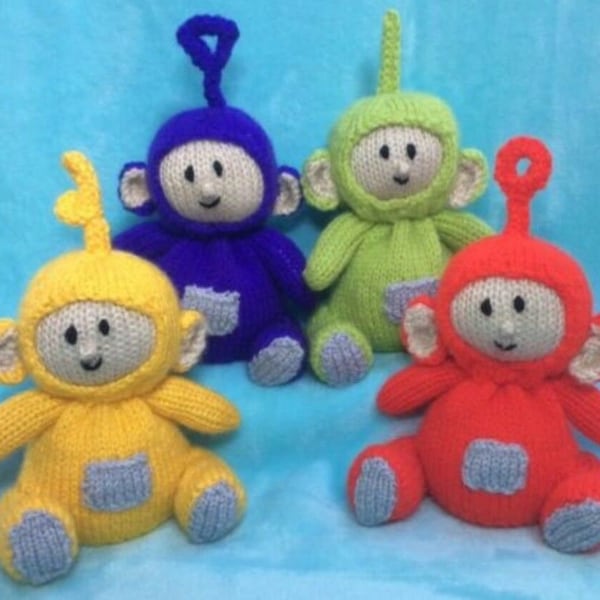 KNITTING PATTERN - Teletubbies choc orange cover / 15 cms toy