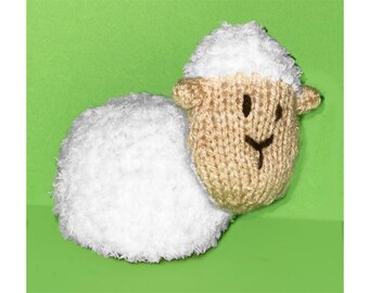 STRICKMUSTER - Flauschiges Schaf Lamm Choc Orange Hülle / 13 cm Osterspielzeug
