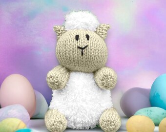 STRICKANLEITUNG - Sherbert the Sheep Choc Orange Cover / 15 cms Osterlamm Bauernhof Tier Spielzeug