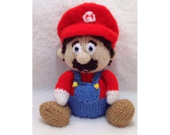 KNITTING PATTERN - Mario the Super Plumber inspired choc orange cover /15cms toy