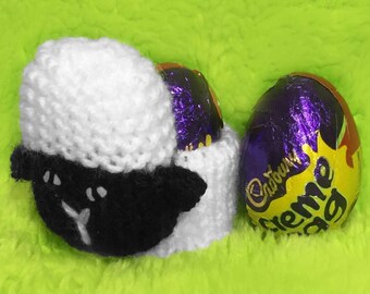 KNITTING PATTERN - Easter Spring Lamb / Sheep choc cover fits Creme Egg