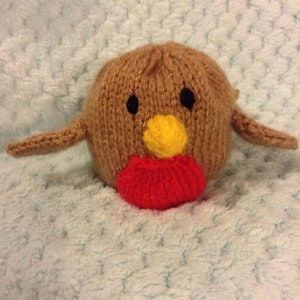 KNITTING PATTERN - Christmas robin chocolate orange cover or toy