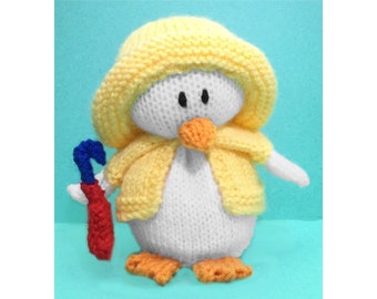 KNITTING PATTERN - Splish Splash Duck choc orange cover / 15cms Easter Chick toy