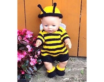 KNITTING PATTERN - Busy Bee Costume for 15-18 inch Baby Born