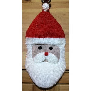 PATRÓN DE TEJIDO - Carta a Papá Noel Decoración novedosa Bolsa de regalo de Papá Noel