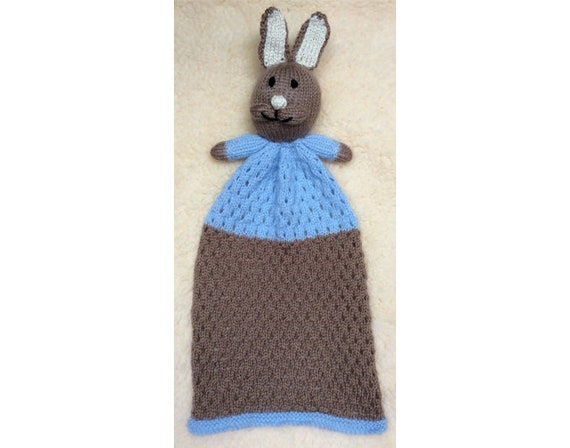 KNITTING PATTERN Peter the Bunny Rabbit Comforter 48 Cms Baby