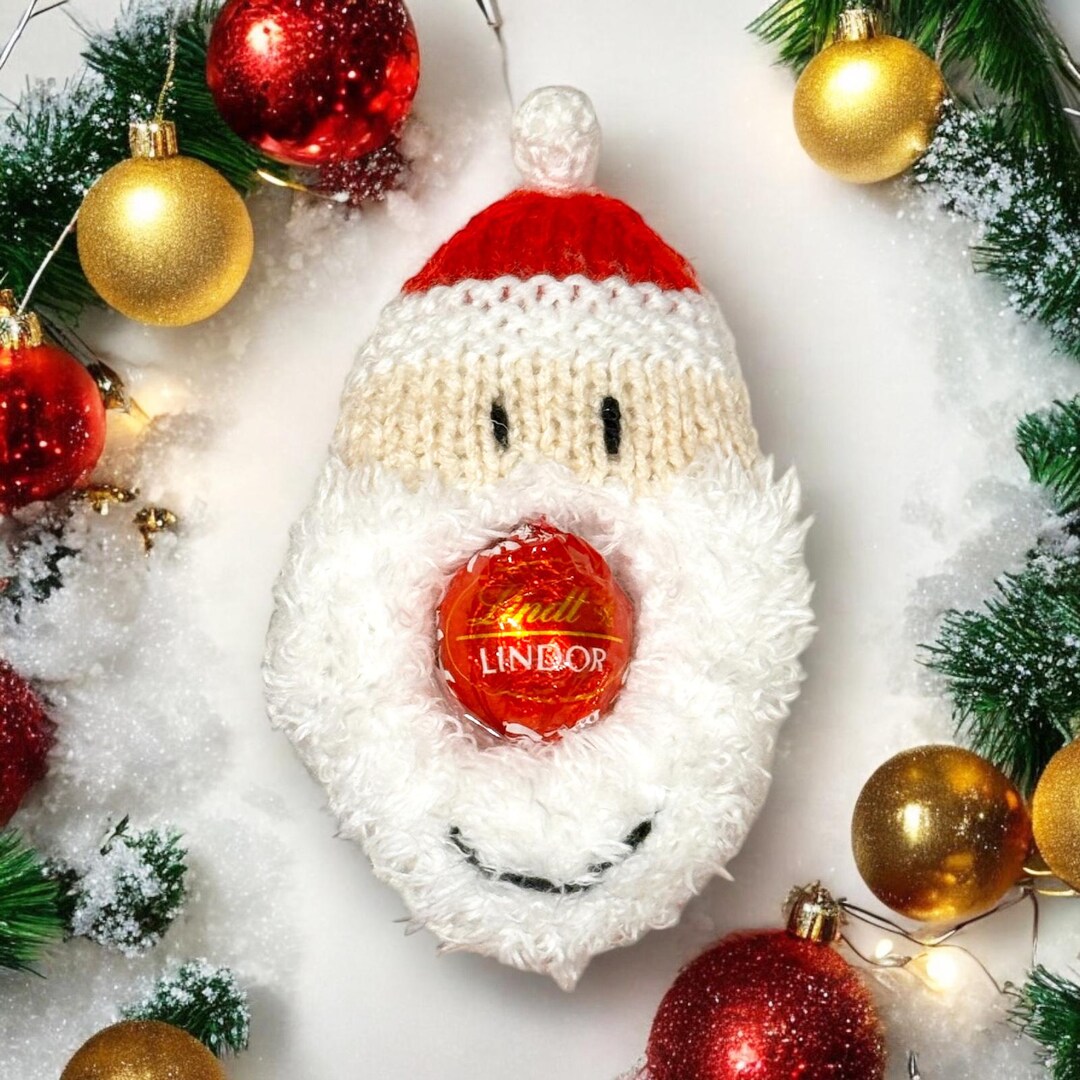 KNITTING PATTERN - Christmas Santa Holder Chocolate Cover Fits