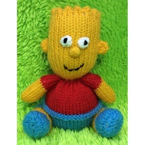 KNITTING PATTERN - Bart Simpson inspired chocolate orange cover / 15 cms toy