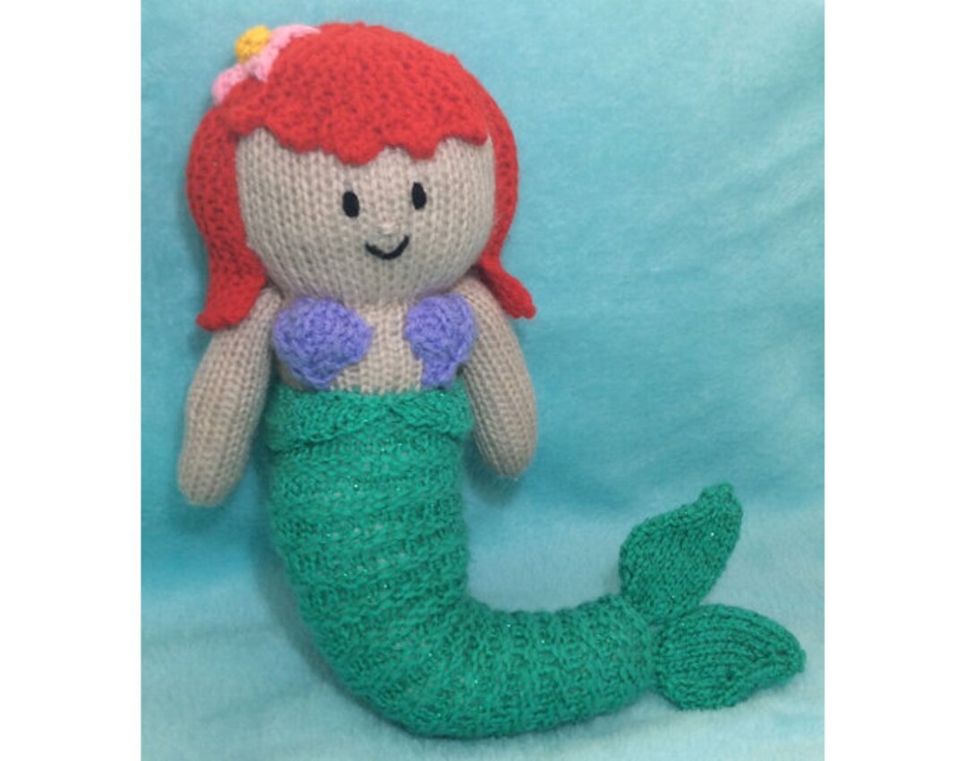 KNITTING PATTERN Mermaid Inspired 38 Cms Soft Toy Princess Doll Etsy