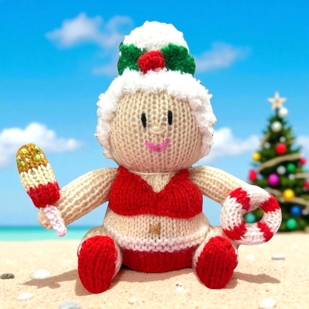 KNITTING PATTERN - Christmas in July Summer Mrs Claus Chocolate