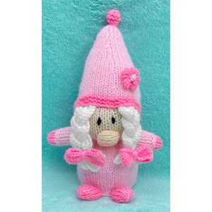 KNITTING PATTERN - Baby Girl Pink Gonk Gnome Chocolate orange cover / 13cms toy