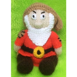 KNITTING PATTERN - Grumpy Dwarf inspired choc orange cover /15cm Snow White toy