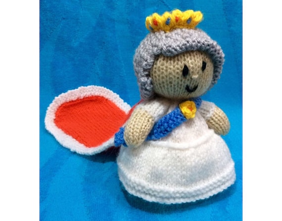KNITTING PATTERN Queen of Hearts inspired choc orange cover 15 cms toy KNITTING PATTERN Queen of Hearts inspired choc orange cover 15 cms toy
