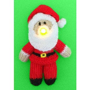 KNITTING PATTERN - Christmas Santa inspired Tea Light Holder Hanging Decoration