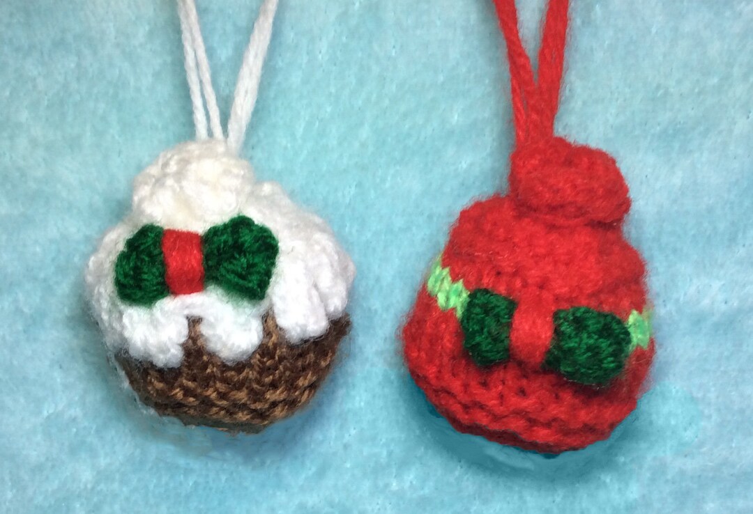 KNITTING PATTERN Christmas Pudding & Bauble Choc Cover Tree Etsy
