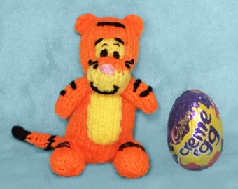 KNITTING PATTERN - Tiger Choc cover Easter Creme Egg