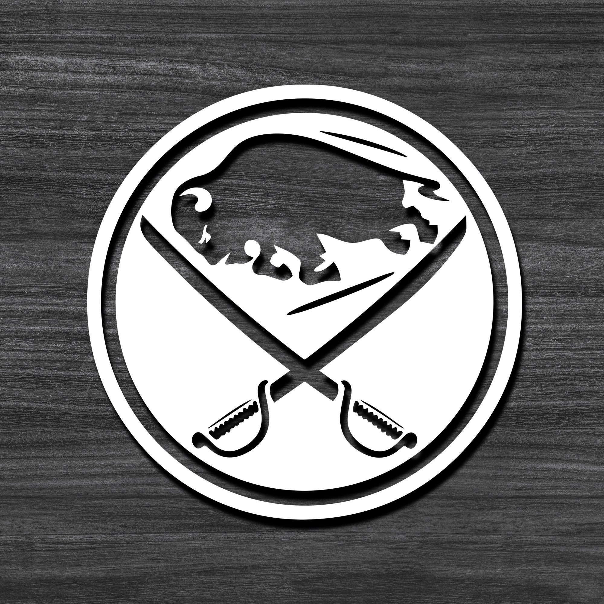 Buffalo Sabres goat head Reusable Static Cling Window Decal