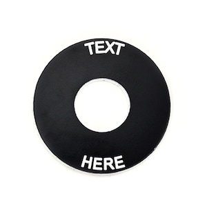 Black Circle Toggle Switch Guard Name Plates for Dashboards & Switches