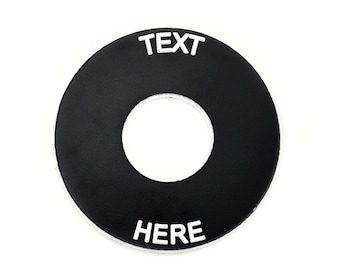 Black Circle Toggle Switch Guard Name Plates for Dashboards & Switches