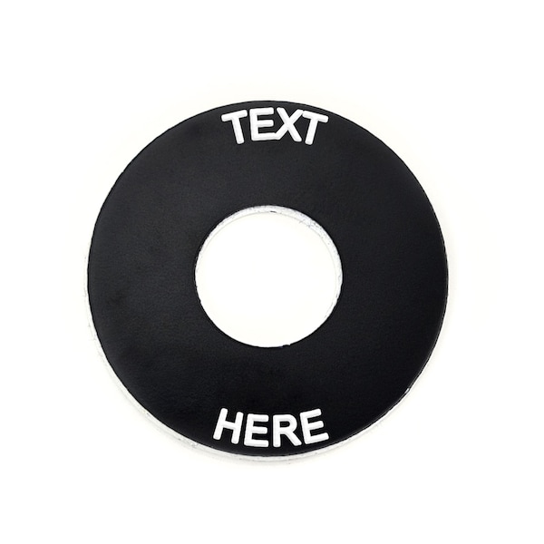 Black Circle Toggle Switch Guard Name Plates for Dashboards & Switches