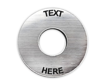 Brushed Aluminium Circle Toggle Switch Guard Name Plates for Dashboards & Switches