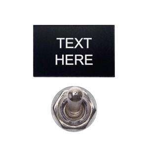 Black 3-d Switch Name Plate tags, Self Adhesive Backed for Dashboards, Switches