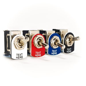 Brushed Aluminium Toggle Switch Nameplates for Dash Board - Etsy