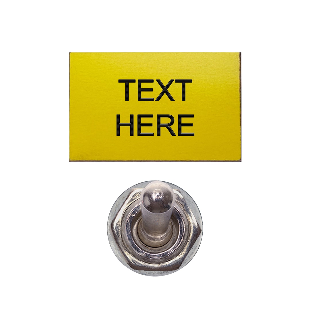 Yellow 3D Switch Tag Tab Plate Help Identify Your Switches Easily! Self ...