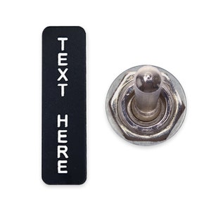 Black Curved Edges Self-Adhesive Vehicle Switch Tag - Easy Identification