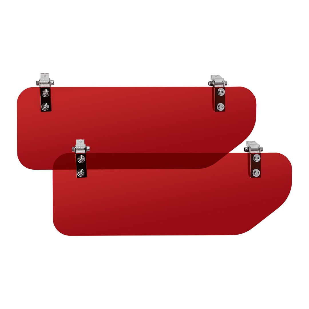 Red Sun Visor Screens for Classic Cars, Reduces Glare to Make Driving