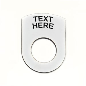 White Toggle Switch Guard Name Plates for Dashboards & Switches