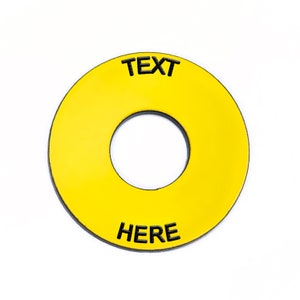 Yellow Circle Toggle Switch Guard Name Plates for Dashboards & Switches
