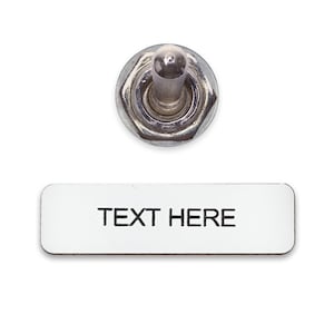 Switch Identification Tag - White Color - Quick Organization - Easy Identification Self Adhesive 3m Backing Curved Sides.