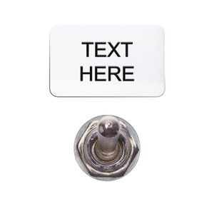 White 3d Switch Name Plates, Self Adhesive Backed for Dashboards, Switches & Buttons - rectangle radius White