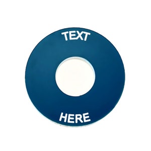 Blue Circle Toggle Switch Guard Name Plates for Dashboards & Switches