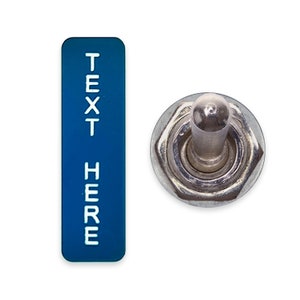 Zelfklevende schakeltag in blauw met gebogen zijkanten - Dashboardlabels