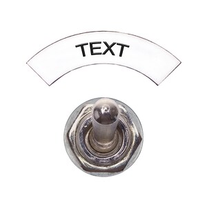 White 3d Switch Name Plates, Self Adhesive Backed for Dashboards, Switches & Buttons - Curved White TOP