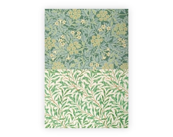 William Morris Floral and Botanical Wrapping Paper, Patchwork Double Pattern, Collage and Art Papers