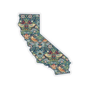 California State Art Sticker • Vintage Pattern Art • Adesivo per laptop, telefono, diario • US Travel Sticker