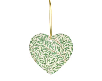 Boho Leaf Pattern Ceramic Ornament