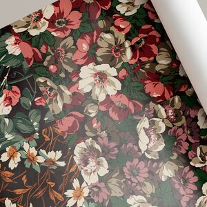 Vintage Floral Wrapping Paper, All Occassion, Flower and Plant Lovers