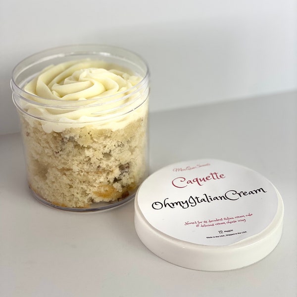 Italian Cream Cake,  Cake-In-A-Jar 12oz, Jar of Cake, Italian Cream in Jar, Birthday Cake, Gift of Cake, Pecan Coconut Cake, Cake Gift