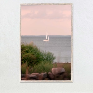 Segelboot Wand Kunst druckbare, Segelboot Fine Art Fotografie, Segeln digitaler Download Poster Wohnkultur, kleine Segelboot in Dänemark