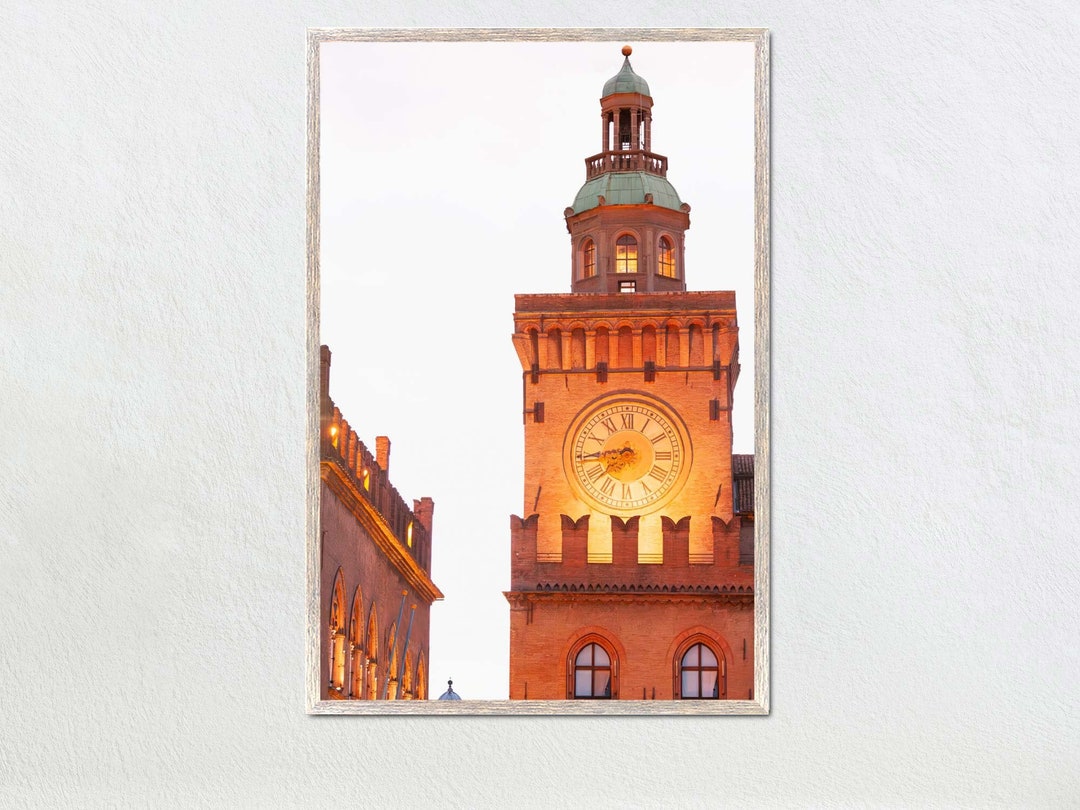 Clock Tower Downtown Bologna Italy Printable, Clock Architecture City ...