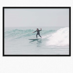 Fine Art Surf druckbare Fotografie, Küsten Ozean Surfen digitaler Download Druck, Welle Atlantikküste Portugal Poster Druck
