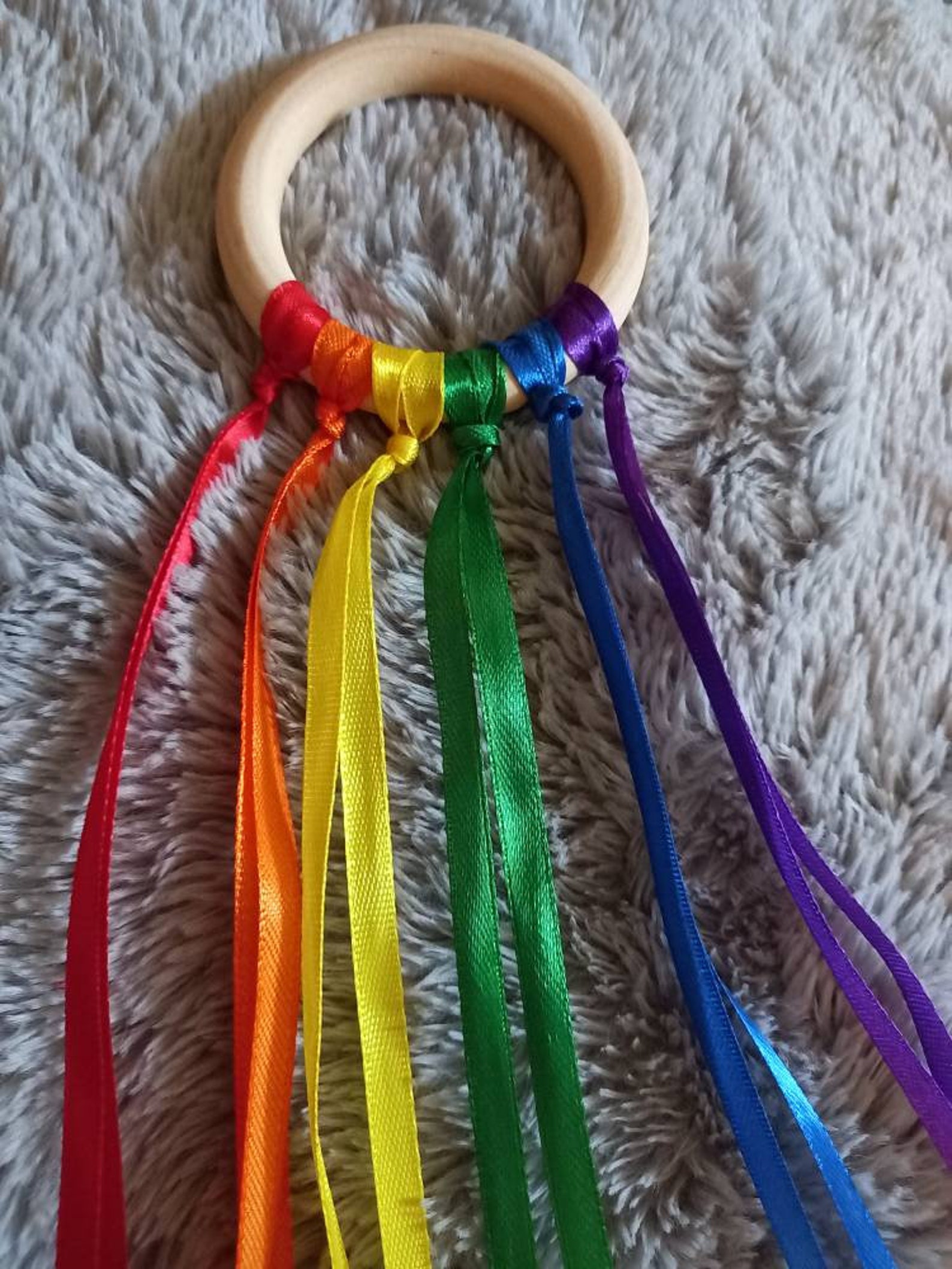 Large Ribbon Hoop Large Rainbow Sensory Ribbon Hoop - Etsy