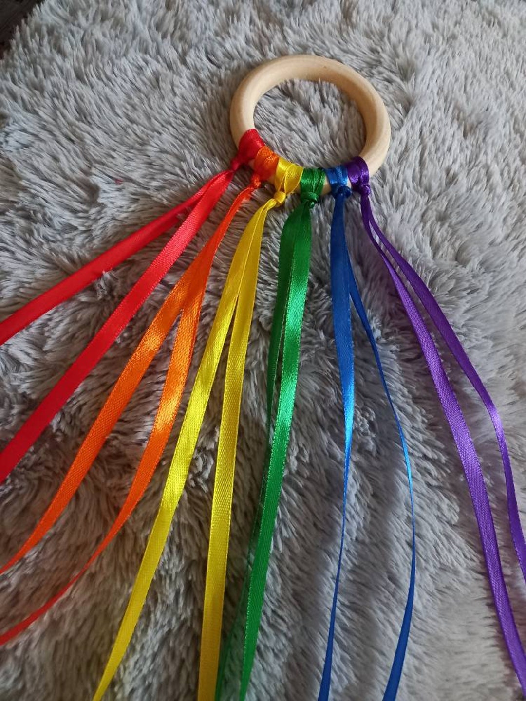 Large Ribbon Hoop Large Rainbow Sensory Ribbon Hoop - Etsy