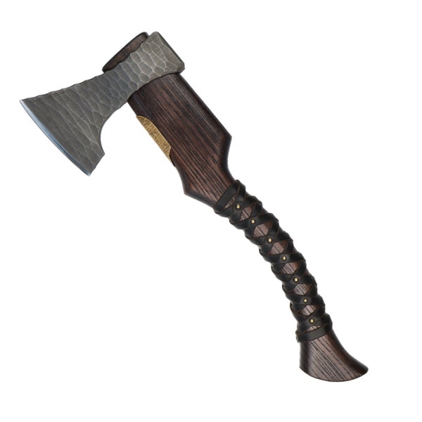 Forged axe, Camping hatchet, Bushcraft axe, Engraved axe viking, Custom axe, Sharp axe, Hatchet axe, Throwing axe trophy, Handmade hatchet