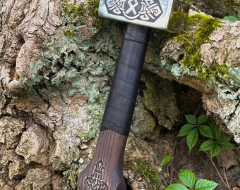 Wikinger Hammer, Larp Hammer, Skandinavischer Hammer, Larp Hammer, Larp Hammer, Skandinavischer Hammer, Gravur Hammer, Geschenkhammer aus Nordland