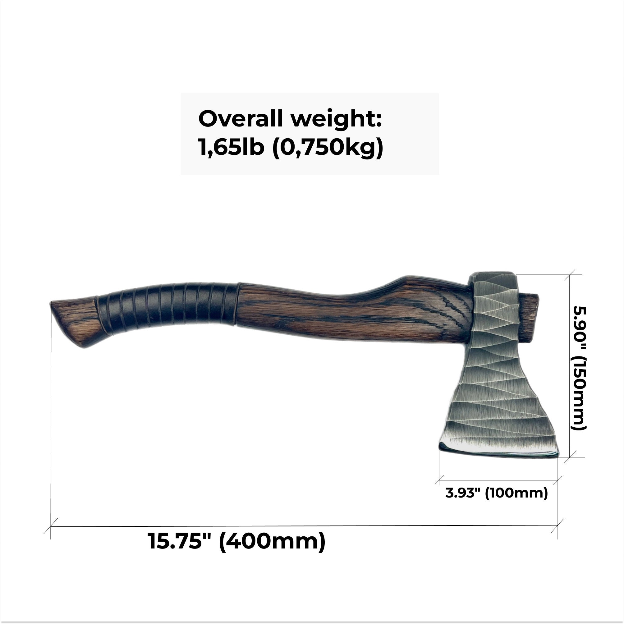 X-bet Magnet X-bet 12" Hand-Forged Hatchet Axe With Sheath And Sharpener - Camping Axe, Bushcraft And Survival Hatchet Spring Steel Blade - Small Axe